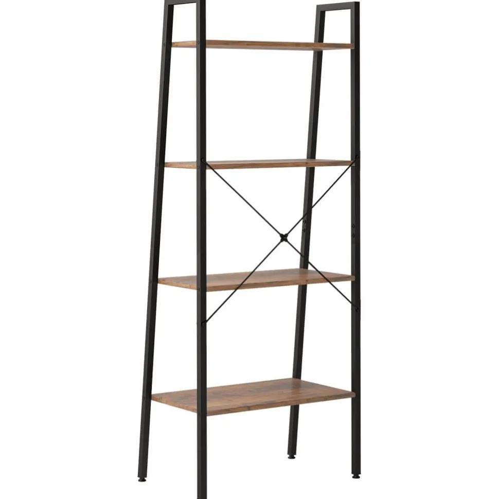 3-kerroksinen lattiahylly 56x35x108 cm vaaleanruskea/musta