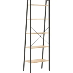 3-kerroksinen lattiahylly 56x35x108 cm vaaleanruskea/musta
