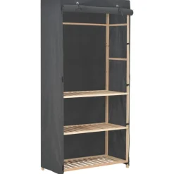 3-kerroksinen vaatekaappi 79cm kangas