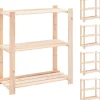 3-kerroksiset varastohyllyt 5 kpl 80x38x90 cm 150kg