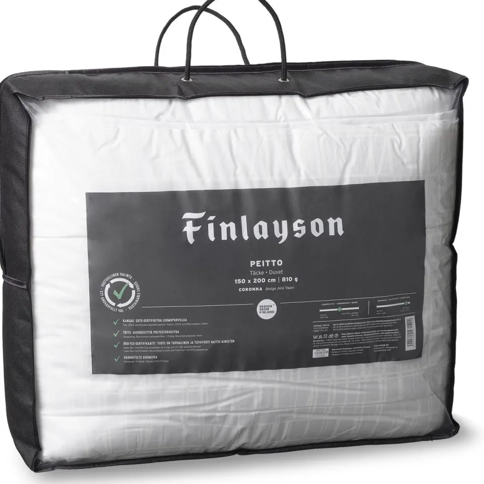 Kevytpeitto Finlayson Coronna Premium 150x200 cm valkoinen