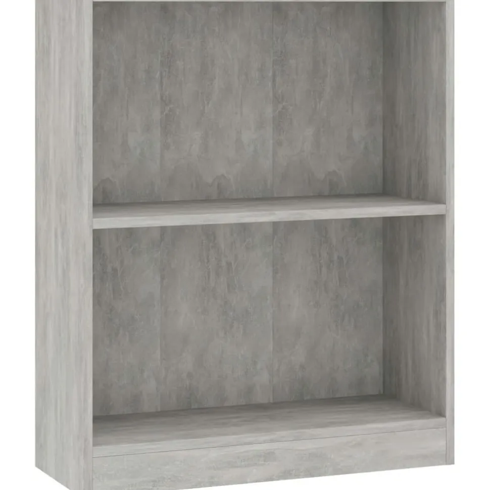 Kirjahylly betoninharmaa 60x24x74,5 cm lastulevy