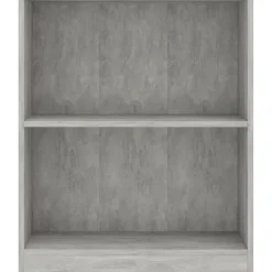 Kirjahylly betoninharmaa 60x24x74,5 cm lastulevy