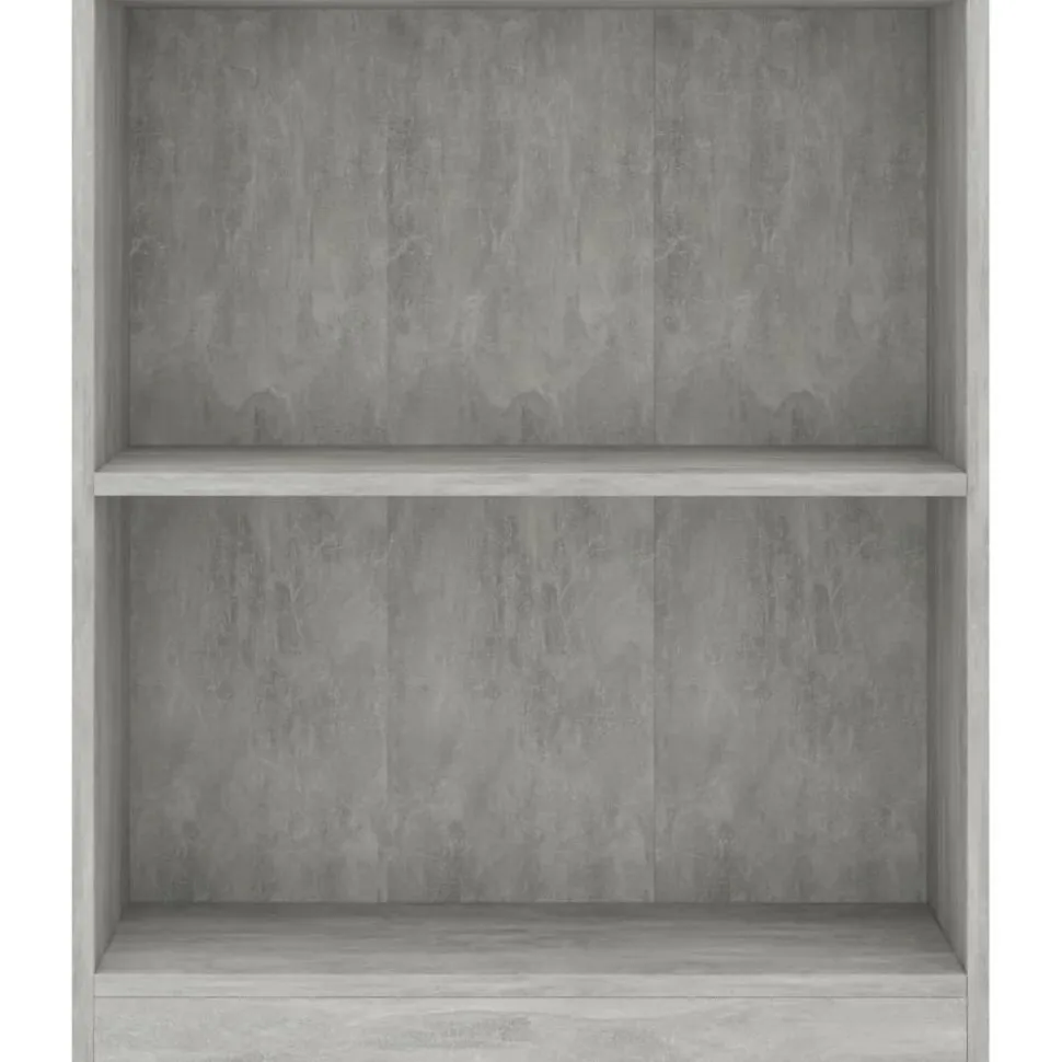 Kirjahylly betoninharmaa 60x24x74,5 cm lastulevy