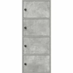 Kirjahylly betoninharmaa 40x24x102 cm tekninen puu (60376)