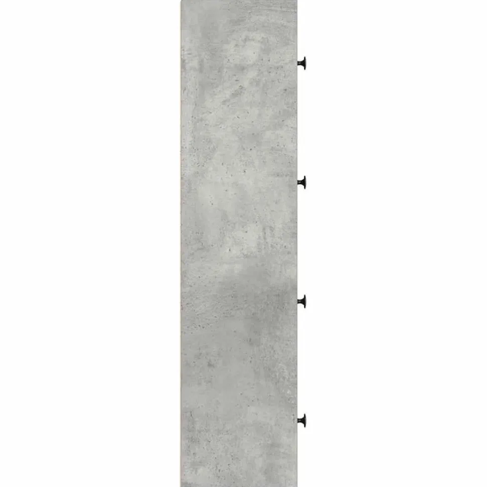Kirjahylly betoninharmaa 40x24x102 cm tekninen puu (60376)