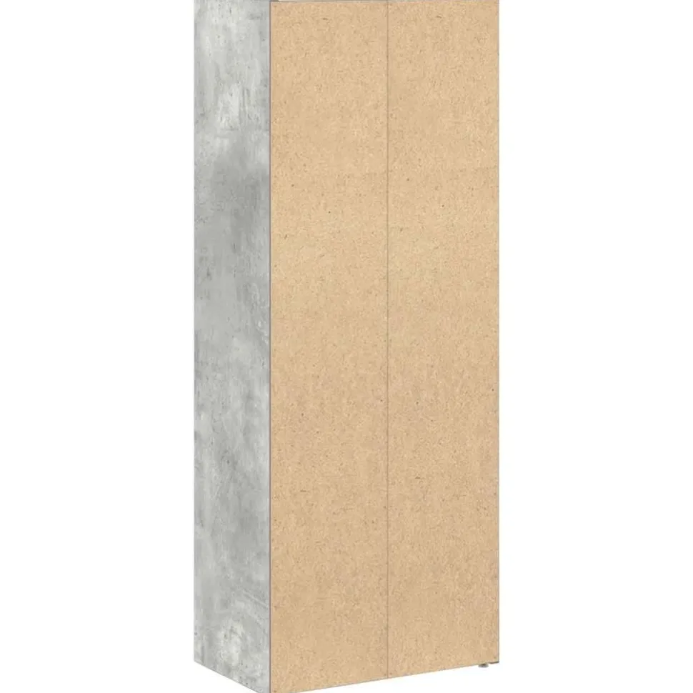 Kirjahylly betoninharmaa 40x24x102 cm tekninen puu (60376)