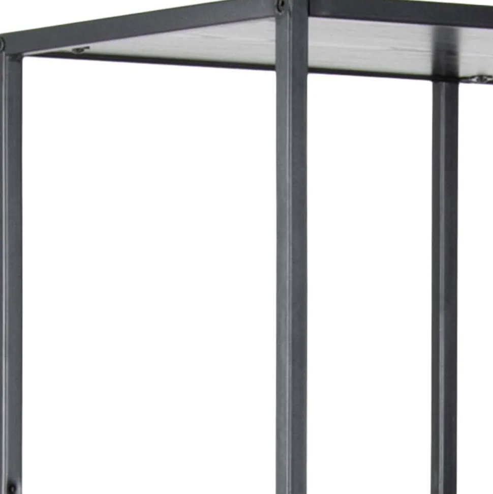 Kirjahylly Home4You SEAFORD 77x35xK185 cm, musta
