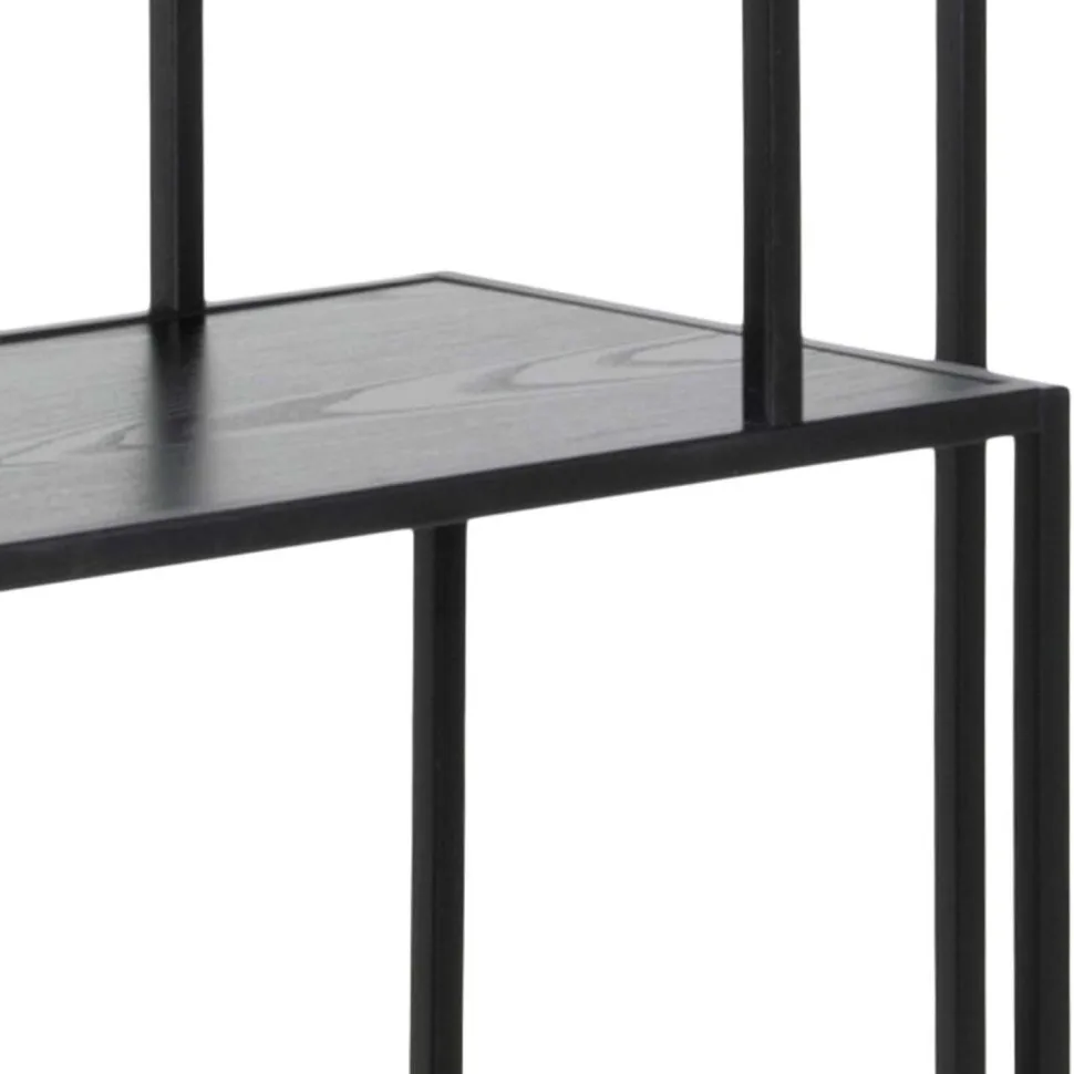 Kirjahylly Home4You SEAFORD 77x35xK185 cm, musta