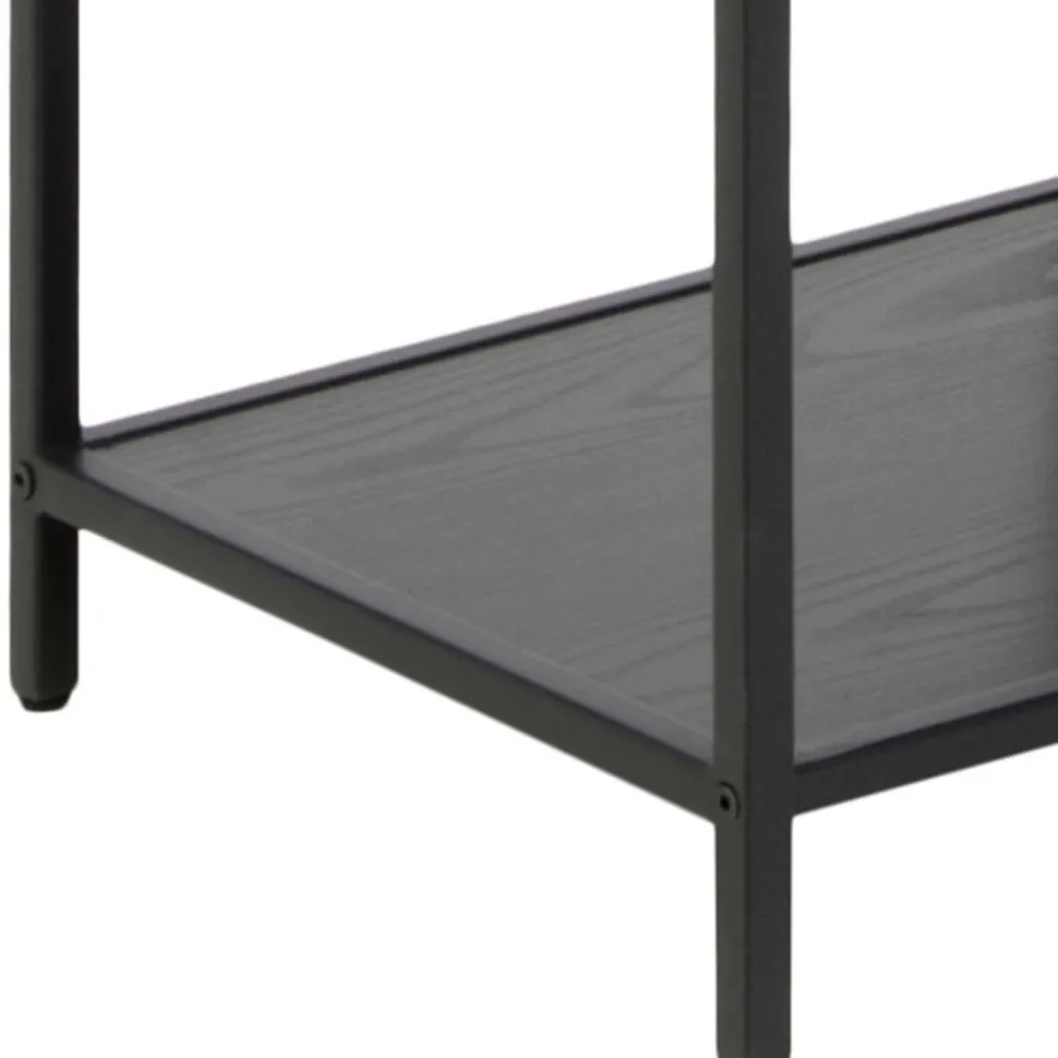 Kirjahylly Home4You SEAFORD 77x35xK185 cm, musta