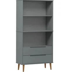 Kirjahylly Molde 85x35x170,5 cm mänty harmaa