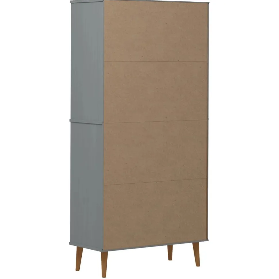 Kirjahylly Molde 85x35x170,5 cm mänty harmaa
