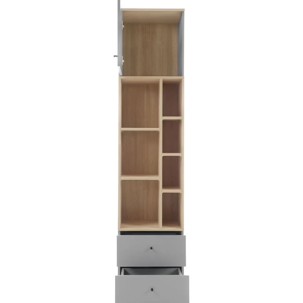 Kirjahylly Nomla ORO SYSTEM 3, 45x195cm, harmaa/ruskea