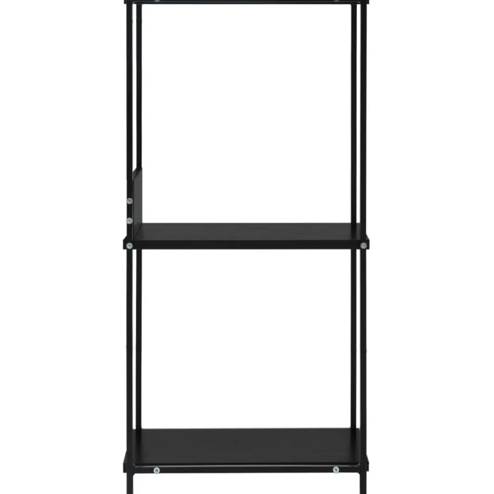 kirjahylly Pieni suora musta 33,5x39,6x79,7 cm tekninen puu (88232)
