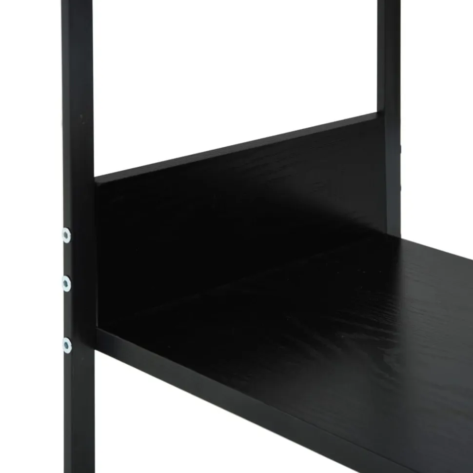 kirjahylly Pieni suora musta 33,5x39,6x79,7 cm tekninen puu (88232)
