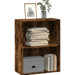 Kirjahylly savutammi 60x30x77 cm tekninen puu (57894)