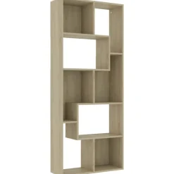 Kirjahylly sonoma-tammi 67x24x161 cm lastulevy