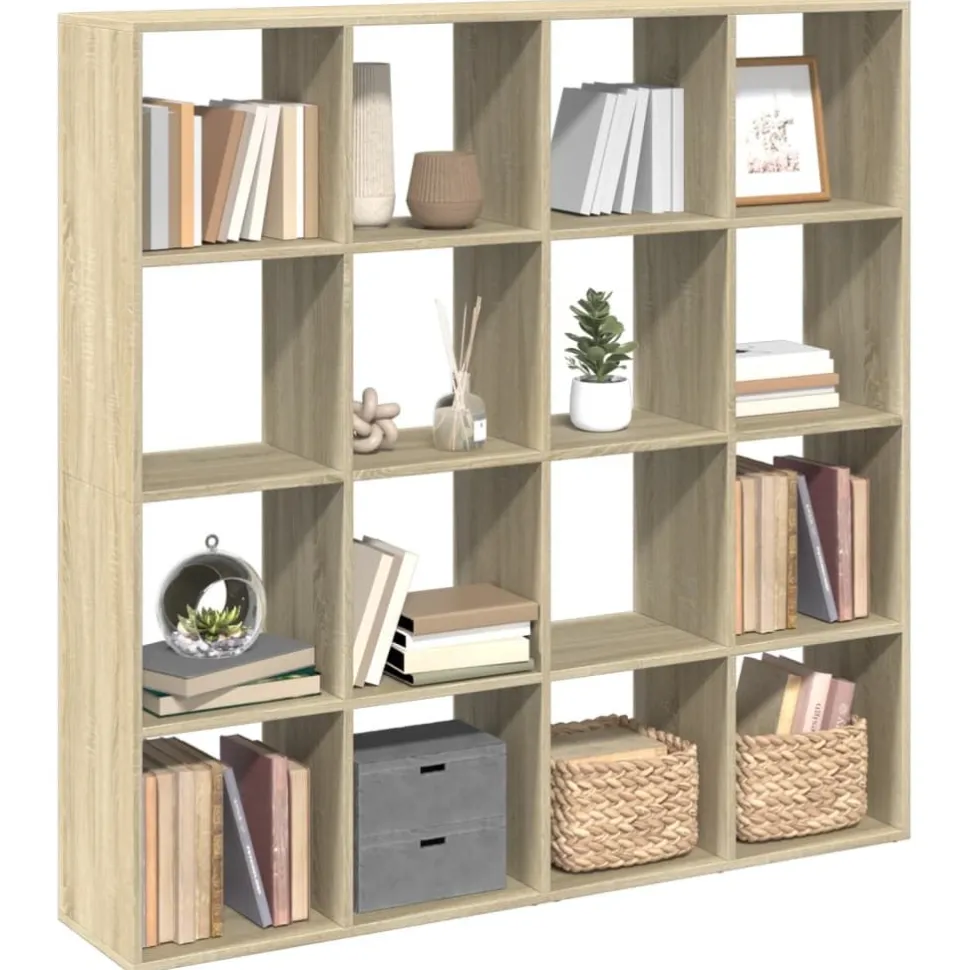 Kirjahylly Sonoma-tammi 137,5x29x137,5 cm lastulevy (10291)