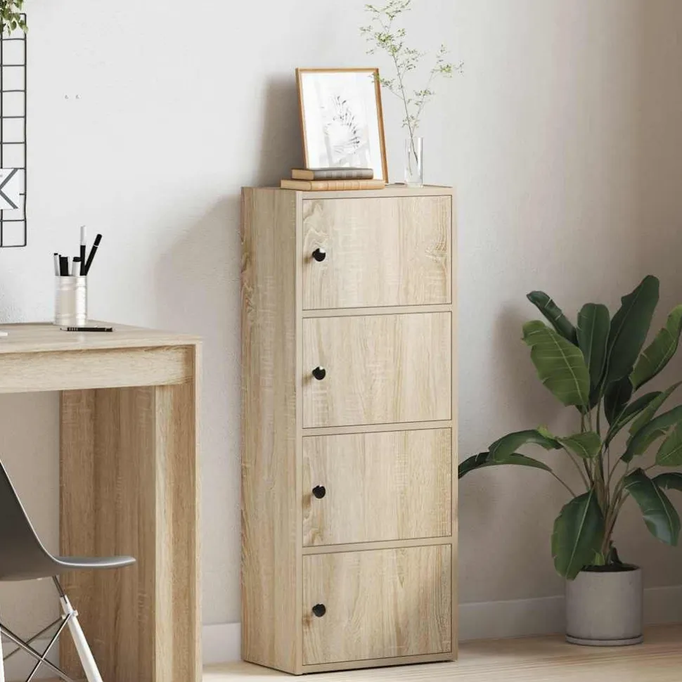 Kirjahylly Sonoma-tammi 40x24x102 cm tekninen puu (60375)