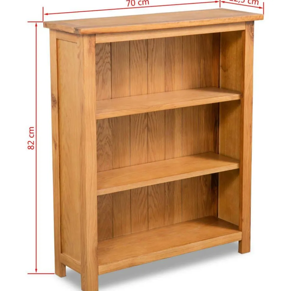 Kirjahylly 3 tasoa 70x22,5x82 cm täystammi