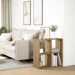 Kirjahylly/Tilanjakaja tammi 69,5x29x69,5 cm tekninen puu (58011)
