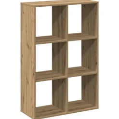 Kirjahylly/Tilanjakaja tammi 69,5x29x103,5 cm tekninen puu (58020)