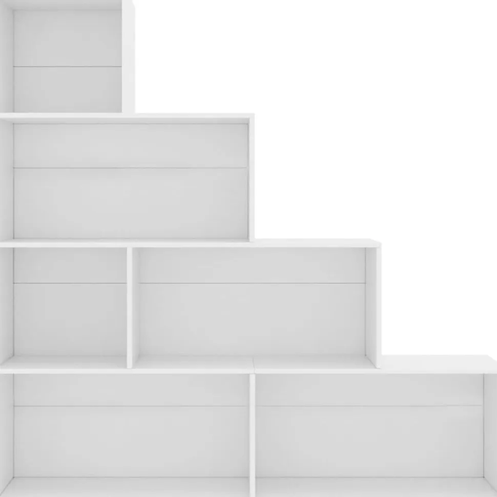 Kirjahylly/tilanjakaja valkoinen 155x24x160 cm lastulevy