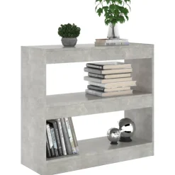 Kirjahylly/tilanjakaja 80x30x72 cm betoninharmaa