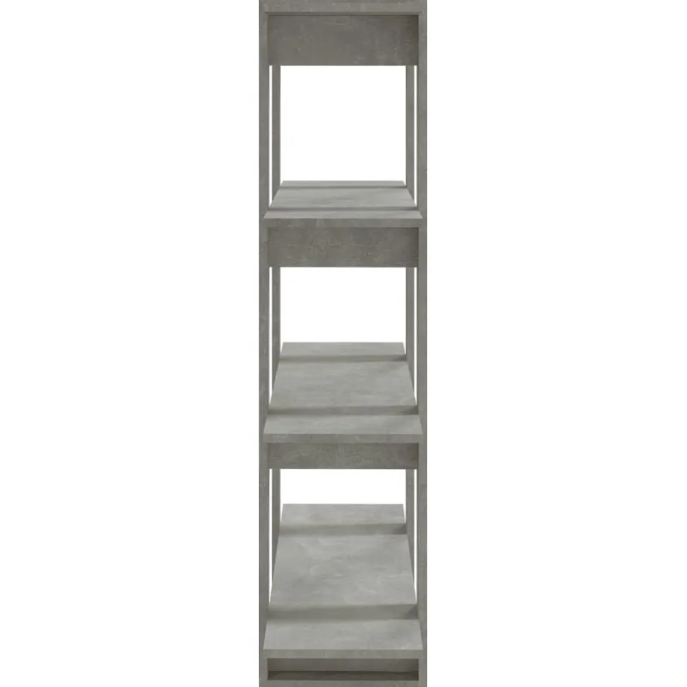 Kirjahylly/tilanjakaja 100x30x123,5 cm betoninharmaa