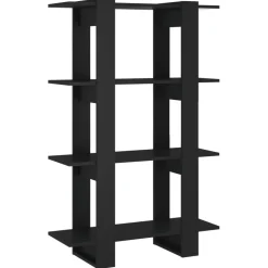 Kirjahylly/tilanjakaja 80x30x123,5 cm betoninharmaa