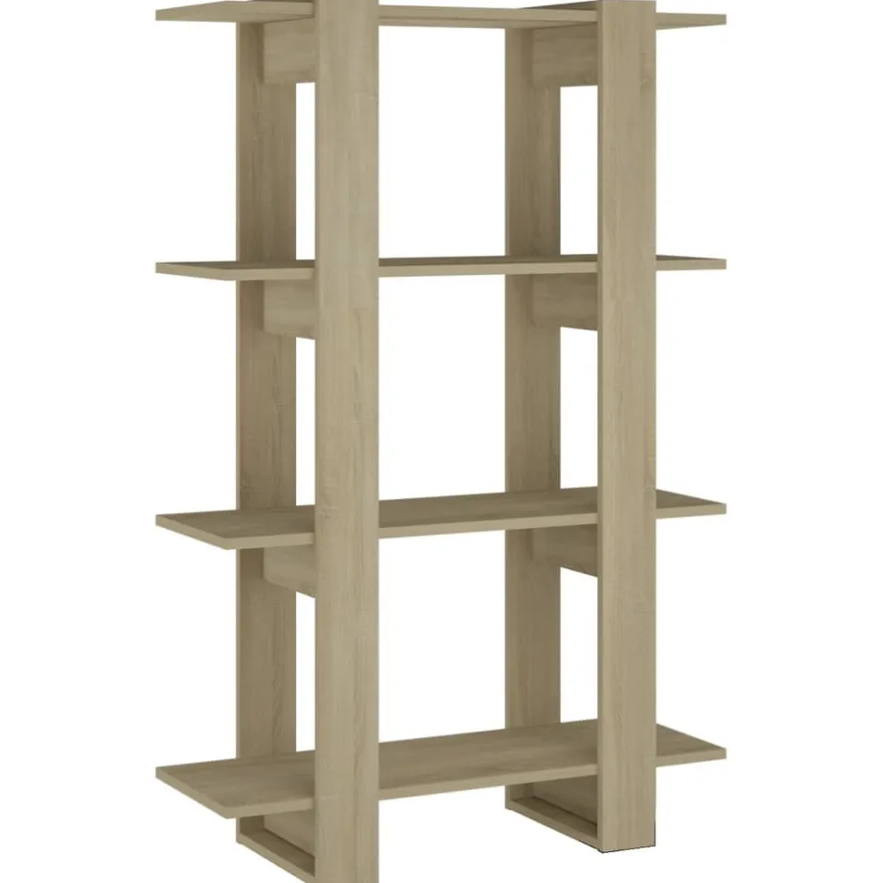 Kirjahylly/tilanjakaja 80x30x123,5 cm betoninharmaa