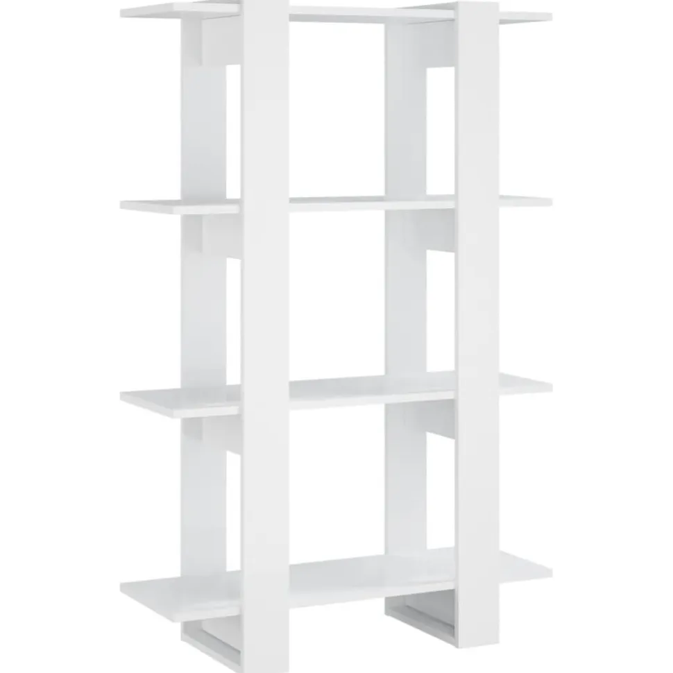 Kirjahylly/tilanjakaja 80x30x123,5 cm betoninharmaa