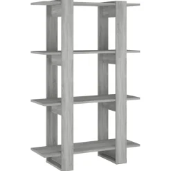 Kirjahylly/tilanjakaja 80x30x123,5 cm betoninharmaa