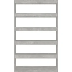 Kirjahylly/tilanjakaja 100x30x166 cm betoninharmaa