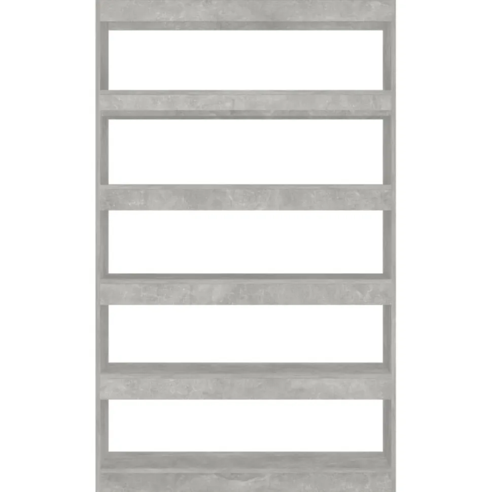 Kirjahylly/tilanjakaja 100x30x166 cm betoninharmaa