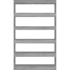 Kirjahylly/tilanjakaja 100x30x166 cm betoninharmaa