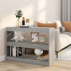 Kirjahylly/tilanjakaja 100x30x72 cm betoninharmaa