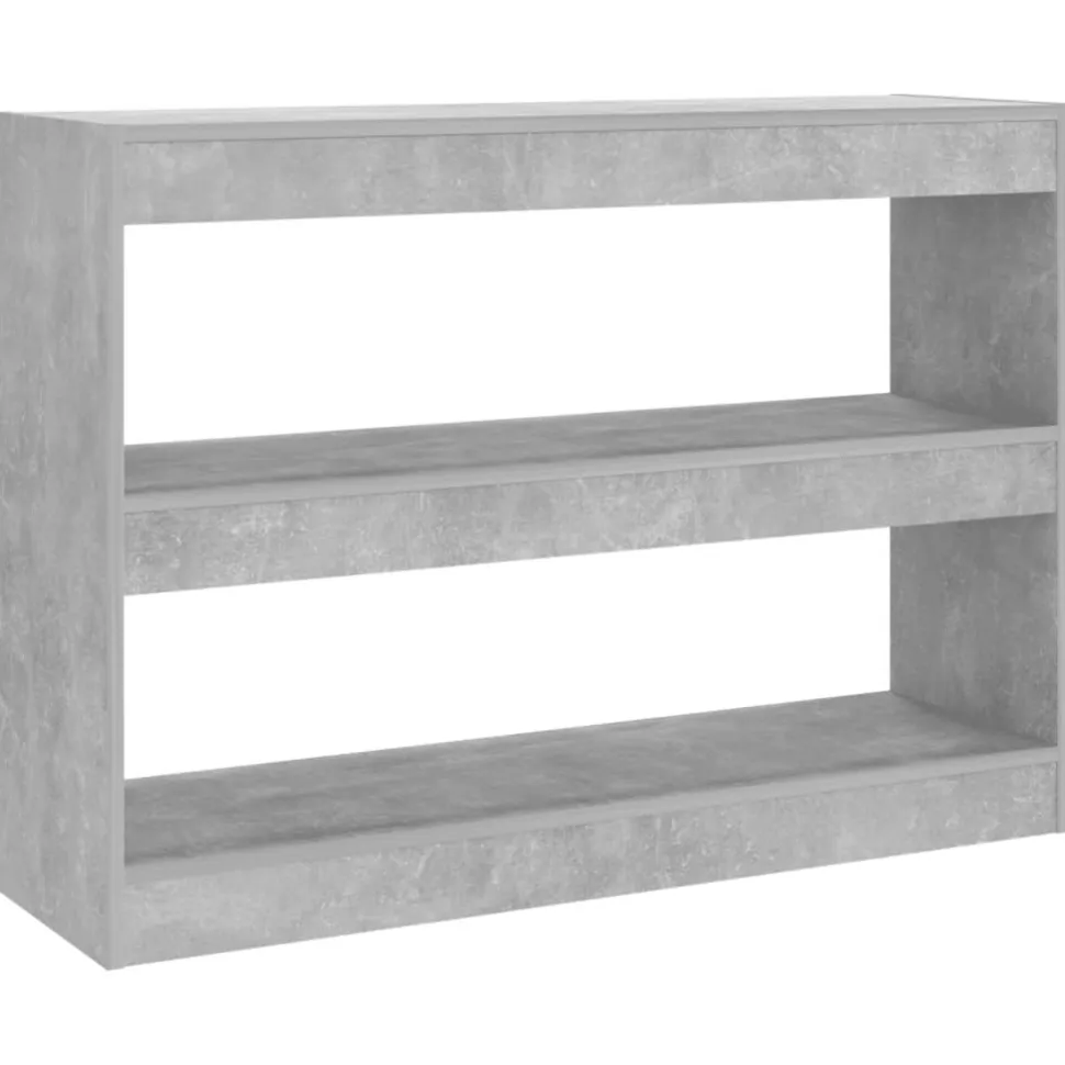 Kirjahylly/tilanjakaja 100x30x72 cm betoninharmaa