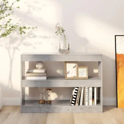 Kirjahylly/tilanjakaja 100x30x72 cm betoninharmaa