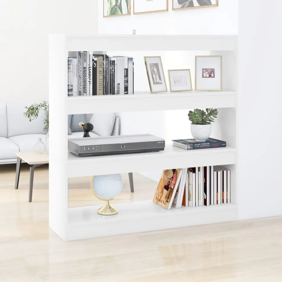 Kirjahylly/tilanjakaja 100x30x103 cm betoninharmaa