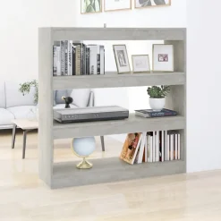 Kirjahylly/tilanjakaja 100x30x103 cm betoninharmaa