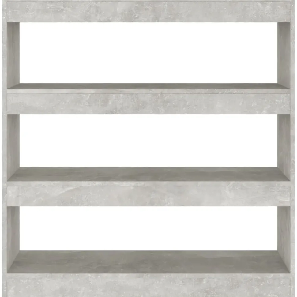 Kirjahylly/tilanjakaja 100x30x103 cm betoninharmaa