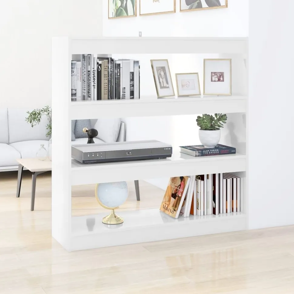 Kirjahylly/tilanjakaja 100x30x103 cm betoninharmaa
