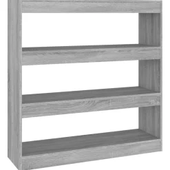 Kirjahylly/tilanjakaja 100x30x103 cm betoninharmaa
