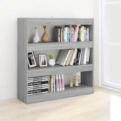 Kirjahylly/tilanjakaja 100x30x103 cm betoninharmaa