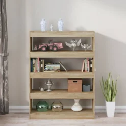 Kirjahylly/tilanjakaja 100x30x135 cm betoninharmaa