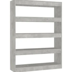 Kirjahylly/tilanjakaja 100x30x135 cm betoninharmaa