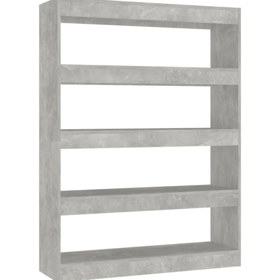 Kirjahylly/tilanjakaja 100x30x135 cm betoninharmaa