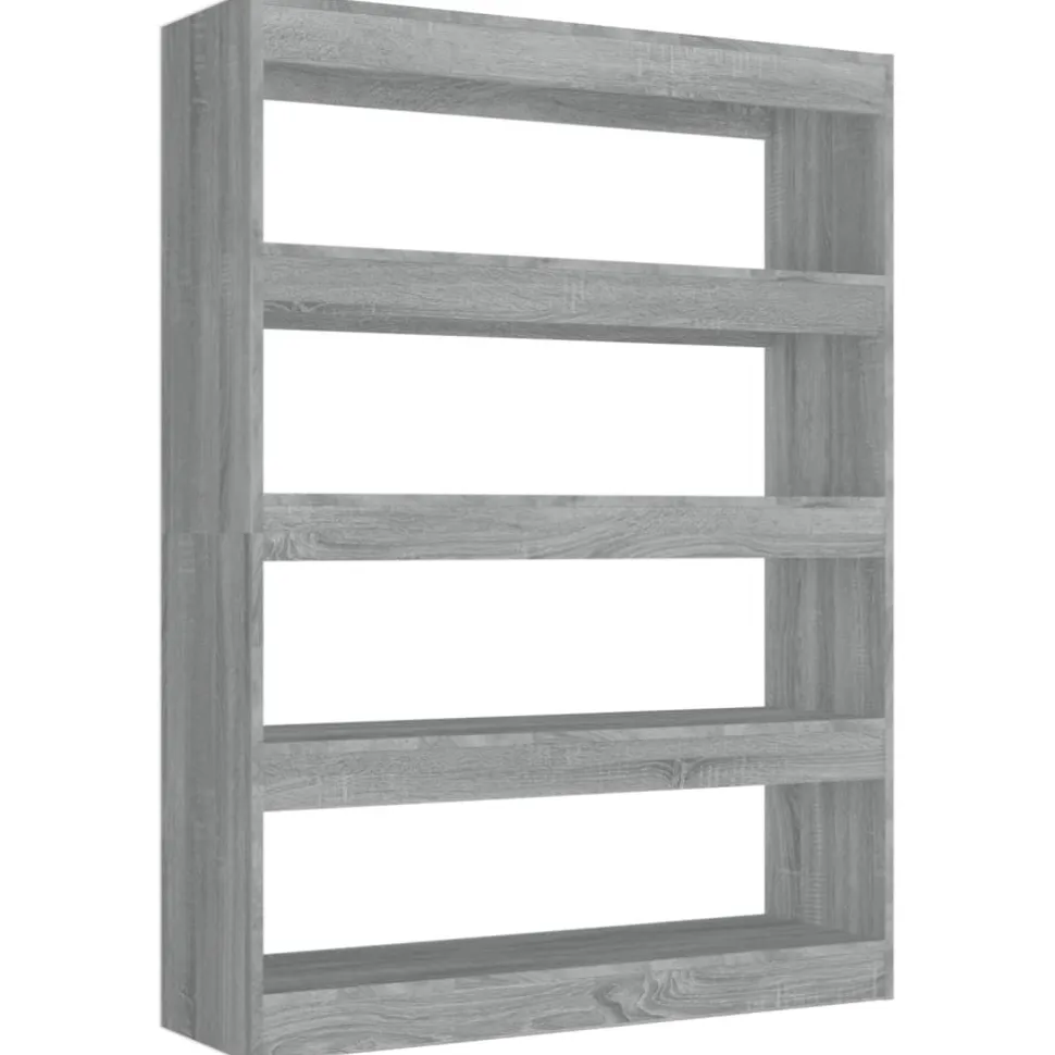Kirjahylly/tilanjakaja 100x30x135 cm betoninharmaa