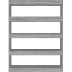 Kirjahylly/tilanjakaja 100x30x135 cm betoninharmaa